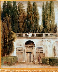 Veduta del giardino della villa Medici