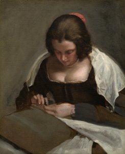 La ricamatrice, c. 1640-1650 da Diego Velasquez