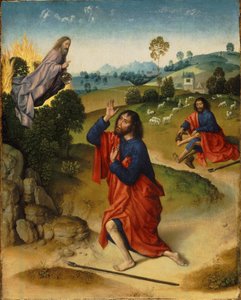 Mosè e il Roveto Ardente, con Mosè che si Togli le Scarpe da Dierick Bouts the Elder