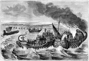 Combattimento tra navi romane e venete, fiume Loira, 56 a.C. 1882-1884