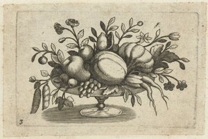 Frutti su piatto (Fruchtenbuchlein zum Reisen dienlich) da Dietrich Krüger (attributed to)