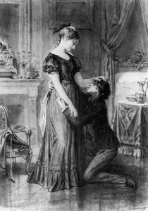 Illustrazione per La confessione di un figlio del secolo, romanzo di Alfred de Musset, incisione dopo disegno di Diogene Ulyssee Napoleon Maillart