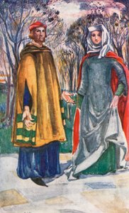 Un uomo e una donna del tempo di Edoardo I 1272-1307 da Dion Clayton Calthrop