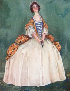 Una donna del tempo della regina Anna 1702-1714 da Dion Clayton Calthrop
