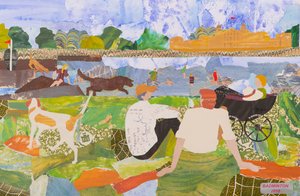 Badminton caldo, 2020 (collage)