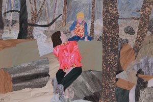 Madre e figlio (bosco di Prae) (collage)