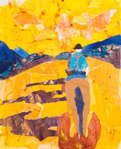 Resti del giorno, Pirenei, 2016 (collage) da Dione Verulam