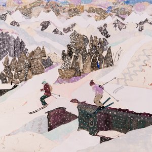 Sciare a pranzo, 2015 (collage)