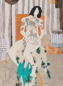 I tatuaggi sono di gran moda, nudi (collage)