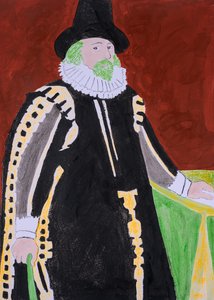 Il mostro dagli occhi verdi, Francis Bacon (serigrafia e acrilico) da Dione Verulam