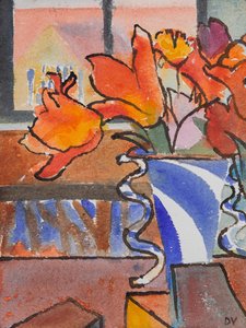 Tulipani (acquerello e inchiostro)