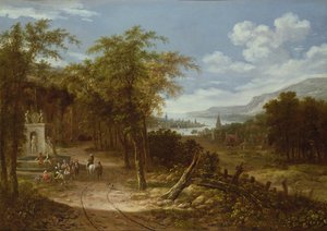 Paesaggio boschivo, XVIII secolo da Dionys Verburgh