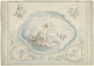 Progetto per un affresco sul soffitto con Carità e Pace da Dionys van Nijmegen