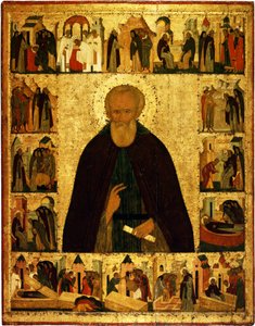 San Dmitry Prilutsky con scene della sua vita, ca 1503 da Dionysius