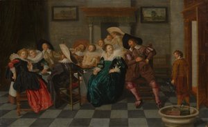 Un banchetto, 1628 da Dirck Hals