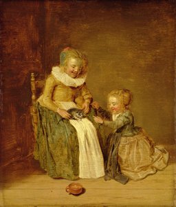 Bambini con un gatto, 1631 da Dirck Hals