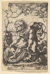 Uomo con un pesce, 16 agosto 1522 da Dirck Vellert