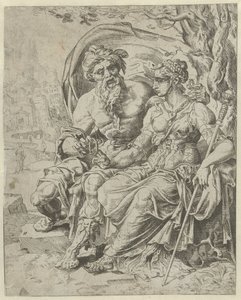 Giuda dà il pegno a Tamar da Dirck Volckertsz. Coornhert (attributed to)