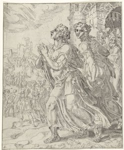 Giuditta e la sua ancella lasciano Betulia da Dirck Volckertsz. Coornhert (attributed to)