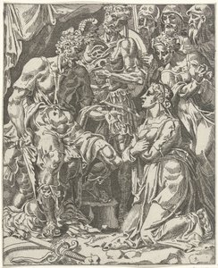 Giuditta davanti a Oloferne da Dirck Volckertsz. Coornhert (attributed to)