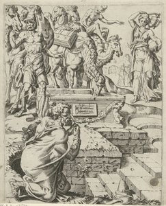 Rebecca incontra Eliezer al pozzo da Dirck Volckertsz. Coornhert (attributed to)