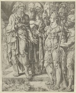Tamar mostra il pegno (serie) da Dirck Volckertsz. Coornhert (attributed to)