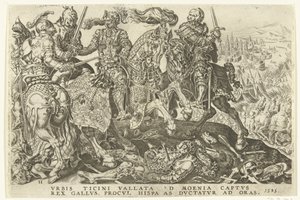 Cattura di Francesco I durante la battaglia di Pavia, 1525 da Dirck Volckertsz. Coornhert (possibly)