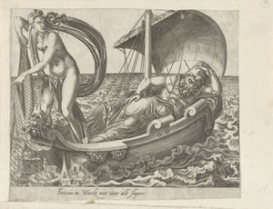 La fortuna non favorisce chi si addormenta; La pazienza come vincitrice della fortuna (serie Proverbi sulla Fortuna) da Dirck Volckertsz. Coornhert
