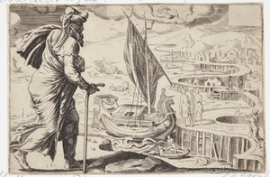 Giona fugge dalla presenza del Signore da Dirck Volckertsz. Coornhert