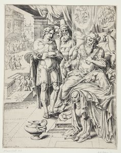 Giuseppe interpreta i sogni del Faraone