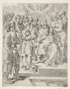 Giuseppe racconta i suoi sogni a suo padre da Dirck Volckertsz. Coornhert