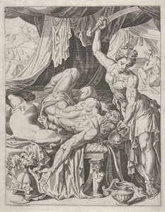 Giuditta decapita Oloferne (serie: Astuzie delle donne) da Dirck Volckertsz. Coornhert