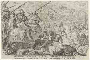 Liberazione di Vienna, 1529 (Overwinningen van Karel V, Divi Caroli. V. imp. opt. max. victoriae, ex multis praecipuae) da Dirck Volckertsz. Coornhert