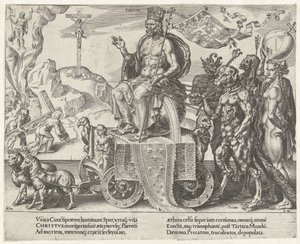 Trionfo di Cristo (serie: Triomf van de lijdzaamheid) da Dirck Volckertsz. Coornhert