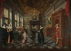 Una sequenza decorativa in sette parti: un interno da Dirck van Delen