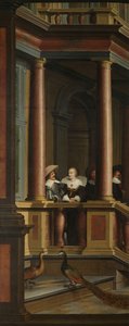 Una sequenza decorativa in sette parti: una scala esterna da Dirck van Delen