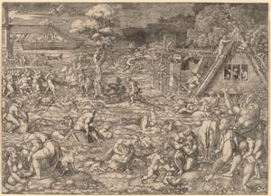 Il diluvio da Dirk Jacobsz Vellert