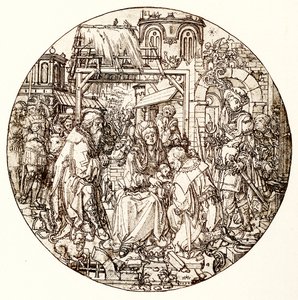 I Magi adorano il bambino Gesù da Dirk Jacobsz Vellert