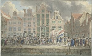 Dimostrazione anti-inglese a Rotterdam, 2 marzo 1781 da Dirk Langendijk (signed by artist)