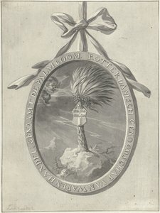 Emblema della compagnia di esercizi di Rotterdam De Palmboom, 1785 da Dirk Langendijk
