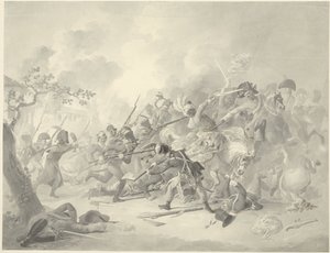 Combattimento in un villaggio da Dirk Langendijk