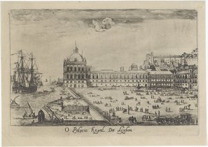 Veduta del palazzo reale di Lisbona