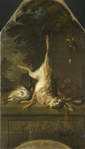 Natura morta con lepre morta e pernici da Dirk Valkenburg