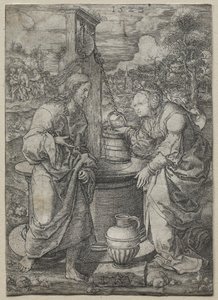 Cristo e la donna di Samaria da Dirk Vellert