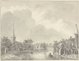 Il villaggio Harmelen sul canale di Leida fuori Utrecht
