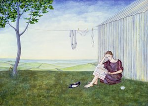 Ragazza nel giardino da Ditz