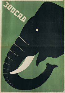 Poster per lo zoo di Leningrado, 1928