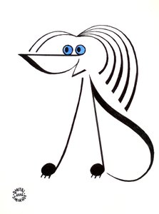 Cane musicale - un cane disegnato utilizzando la notazione musicale da Dmitri Smirnov