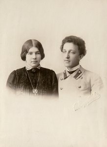 Alexander Blok, poeta russo, con sua moglie Lyuba da Dmitri Spiridonovich Zdobnov