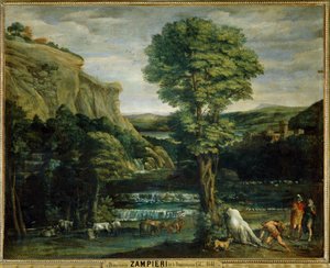 Paysage avec Hercule combattant Achelaos change en toreau - Paesaggio con Ercole che combatte Achelaos trasformato in toro ...